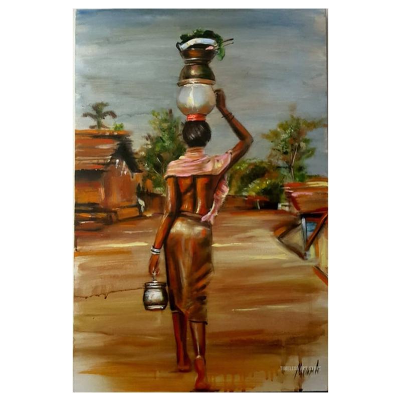 Красочные картины на холсте, африканская черная женщина, граффити, художественный портрет, настенные постеры, принты, абстрактные настенные художественные фотографии для девочек, декор