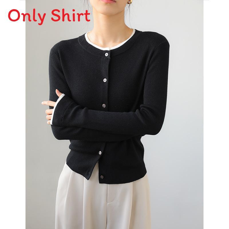 Womens Knit Cardigan With Fringed Design For Casual Fall Wear