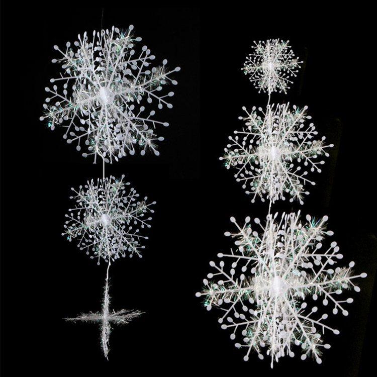 9 шт. рождественские искусственные снежинки красивые белые большие снежинки аксессуары для рождественской елки рождественские украшения