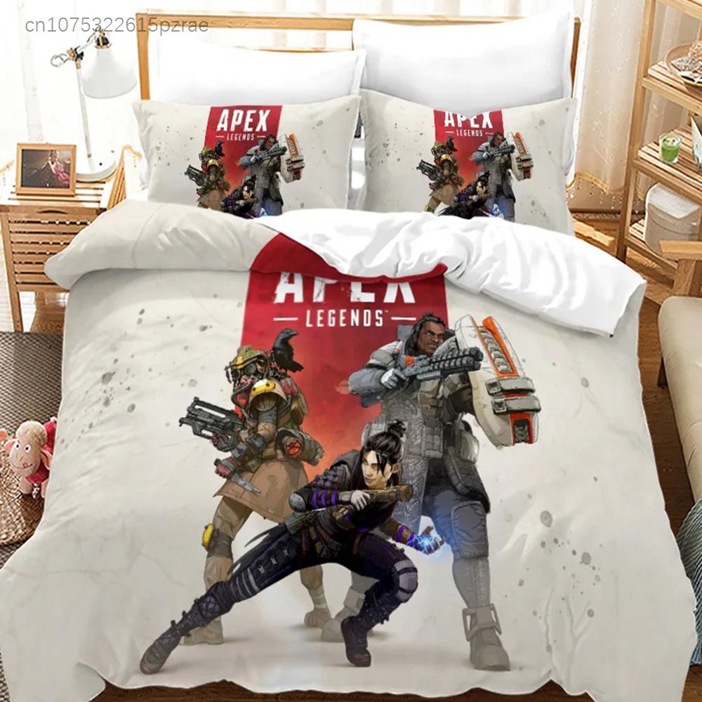 Постельное белье APEX Legends для спальни Мягкие современные покрывала Удобное детское пододеяльник Покрывало и наволочка
