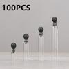 100PCS 1ML 2ML Glass Refillable Bottle Perfume Bottle Empty Cosmetic Sample Essential Oil Bottle Vials Test Tube Trial Bottle