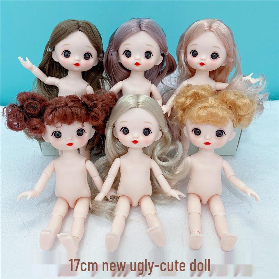 8-дюймовая 17-сантиметровая голая BJD-кукла с 3D-реалистичными глазами, 13 шарнирами, макияжем, вариантами нарядов