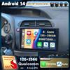 Автомагнитола Android 14 Carplay для Honda Civic Хэтчбек 2006- 2011 Мультимедийный Видеоплеер Навигация GPS Стерео 2Din DVD WIFI+4G