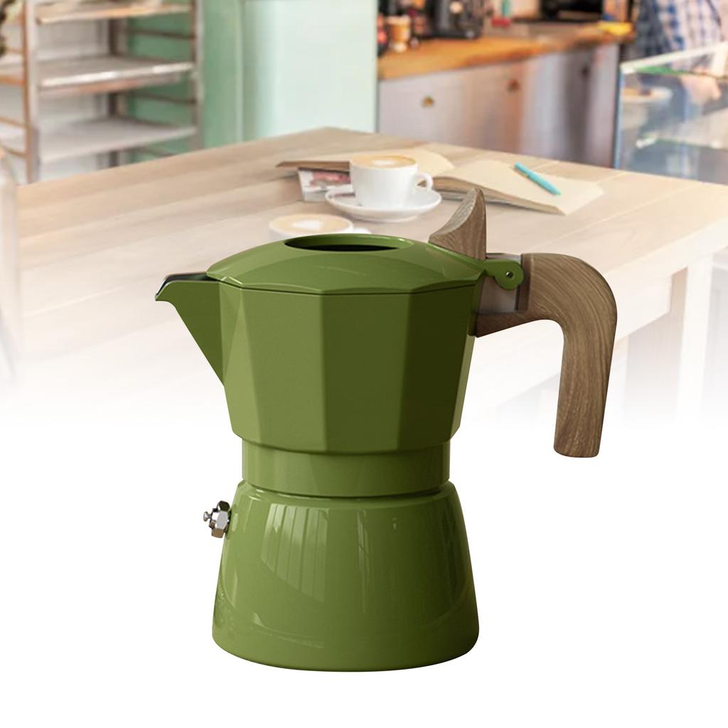 Плита Мока Горшок Профессиональная Портативная Двойные Клапаны Винтажный Стиль Алюминиевый Сплав Кофеварка Горшок