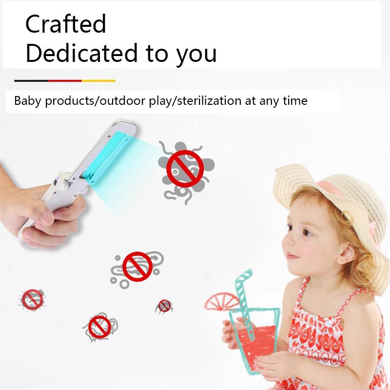 Лампа для стерилизации, удаленный пластиковый портативный USB-светильник для УФ-дезинфекции для домашнего использования