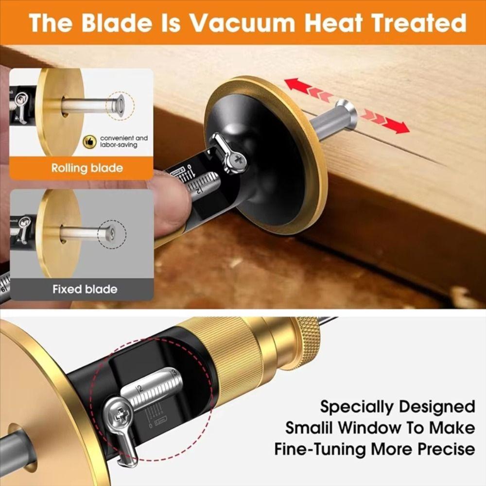 Adjustable Wheel Marking Gauge Cemented Carbide Wheel Scribe Tool  For Woodworking