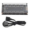 5V 3pin ARGB Hub 10 Way RGB Splitter Hub with Acrylic Case Motherboard Cable Universal RGB Fan Hub