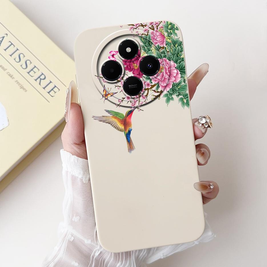 Для Xiaomi Redmi 14C Чехол Стильный Подсолнух Милые Девушки Задняя Крышка Мягкий ТПУ Чехол для Телефона Для Xiaomi Poco C75 C 75 Redmi14C Fundas