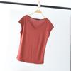 Solid V Neck Basic Tshirt Women Summer Modal Loose Tee Tops Casual Undershirt