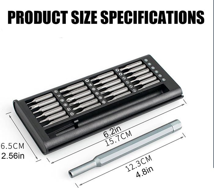 Kit de réparation 25 en 1 - Multicolore - Pentalobe, Torx, Phillips - Alliage trempé - Outils de précision