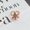 Кольцо из розового золота с цветком, пчелой, цыганской звездой и цирконом, супер-фея, женское, модное, с тяжелой промышленностью, для мизинца и указательного пальца