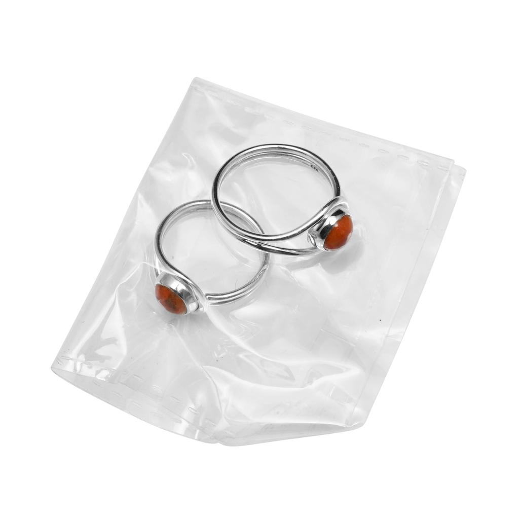 Кольцо с натуральным оранжевым бирюзовым камнем, серебро 925 пробы, эффектное кольцо, круглый драгоценный камень, ювелирные изделия ручной работы, подарок на Пасху, размер кольца - 5