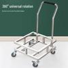 HPMILY 304 Stainless Steel Square Rolling Utility Stand
