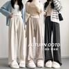Glutinous Rice Pants Women's Spring and Autumn New High Waist Loose Lazy Drape Straight Velvet Casual Wide-leg Pants