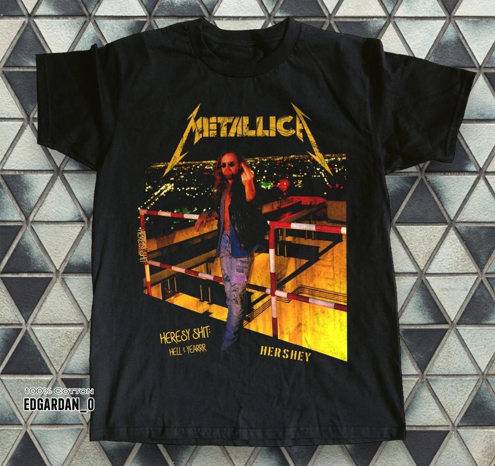 Metallica 1993 Тур по Херши Рок Тяжелый Хлопок Черный Унисекс Размер S-4XL Унисекс Футболка