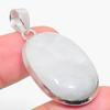 Natural Rainbow Moonstone Gemstone 925 Sterling Silver Pendant 1.85" y9H93