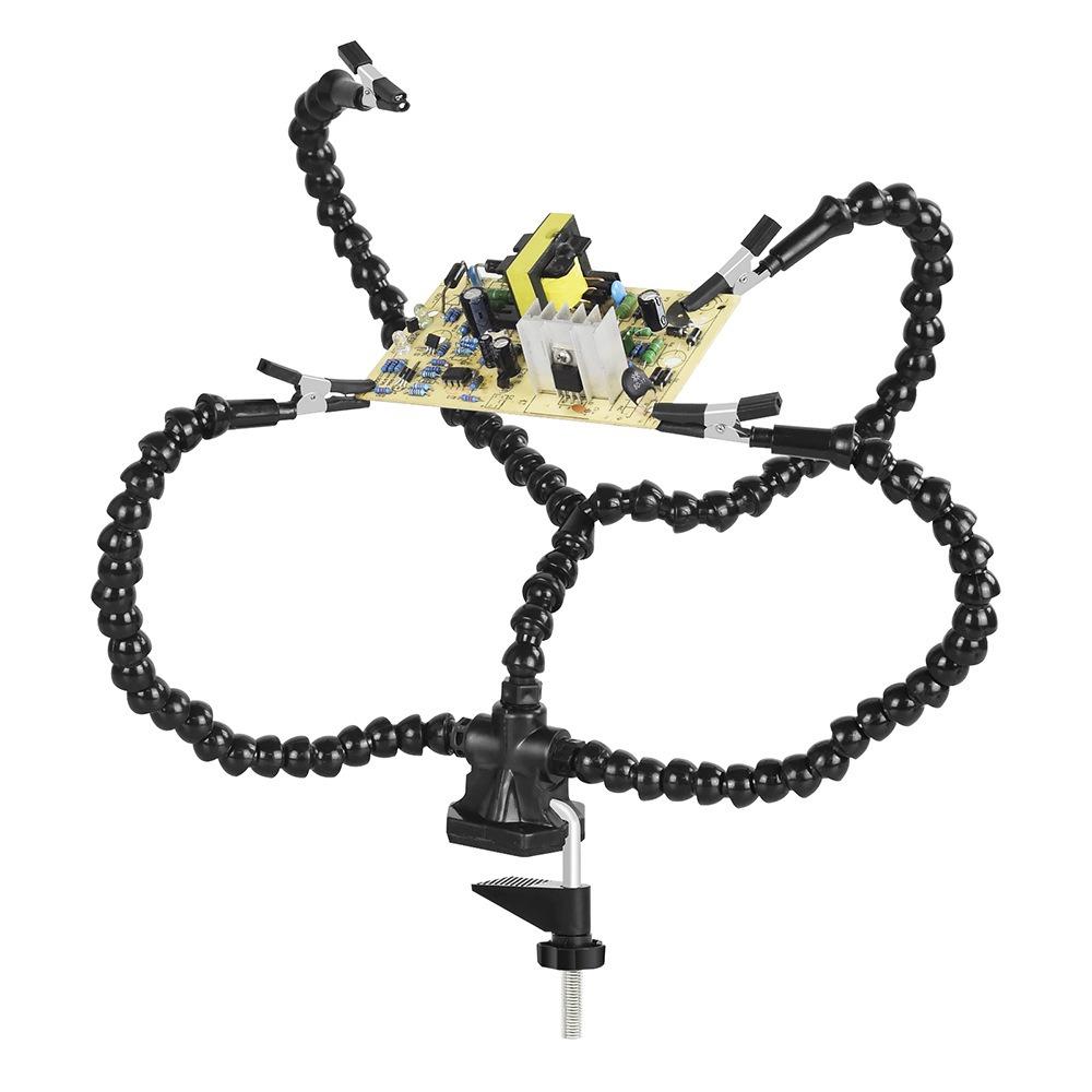 3/4/5 Arms Soldering Table Clip Black/Blue Soldering Stand Compact Soldering Helping Hand Tool