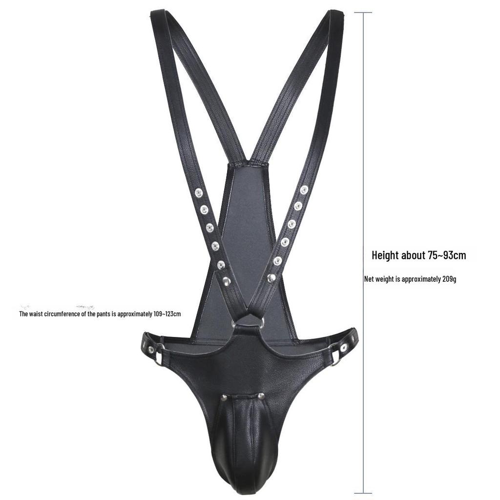 Мужской сексуальный комбинезон из лакированной кожи в европейском и американском стиле для клубов и баров