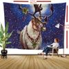 2023 Christmas Elk Tapestry Cartoon Santa Claus Decoration Background Cloth Holiday Party Decoration Hanging Cloth