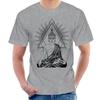 Buddhist Spiritual Religion T Shirt Meditation Ohm Hindu Yoga Zen Ghandi Yantra Men Cotton Tees Harajuku Streetwear