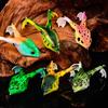3Pcs Soft Fishing Lures Propeller 3D Fishing Baits Frogs Topwater Swimming Lures Double Hook Frogs Baits Artificial Baits
