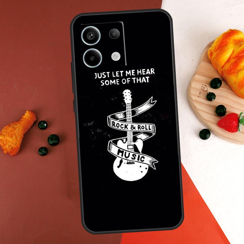 Чехол Rock Roll Skull для Xiaomi Redmi Note 14 13 Pro 9 10 11 12 Pro 10S 11S 12S Redmi 13C 10C 12C 14C Coque