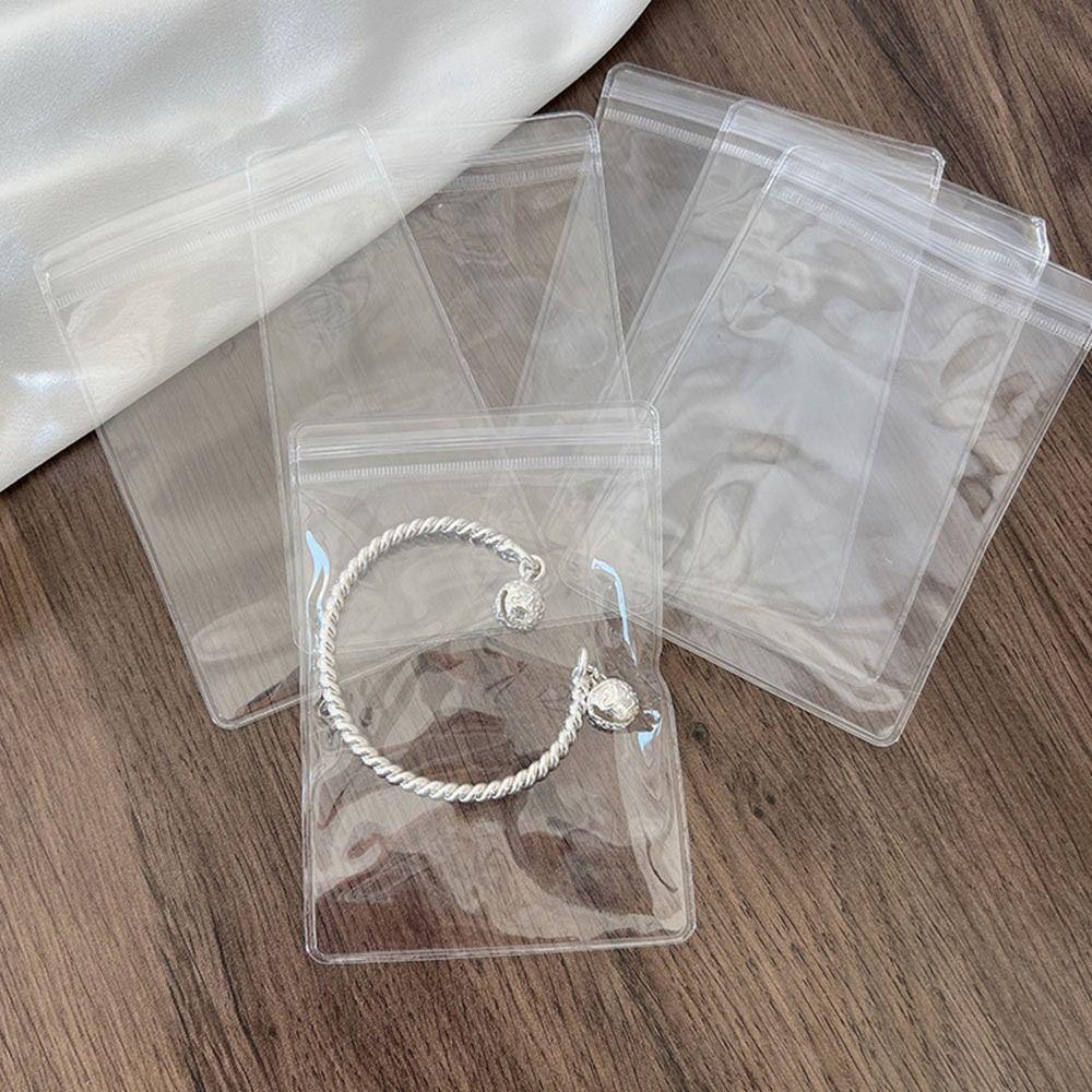 Мешочки для хранения ожерелий, браслетов, колец, Ювелирный мешочек, Пакеты с застежкой-молнией, Самозапечатывающийся пакет, ПВХ-пластик