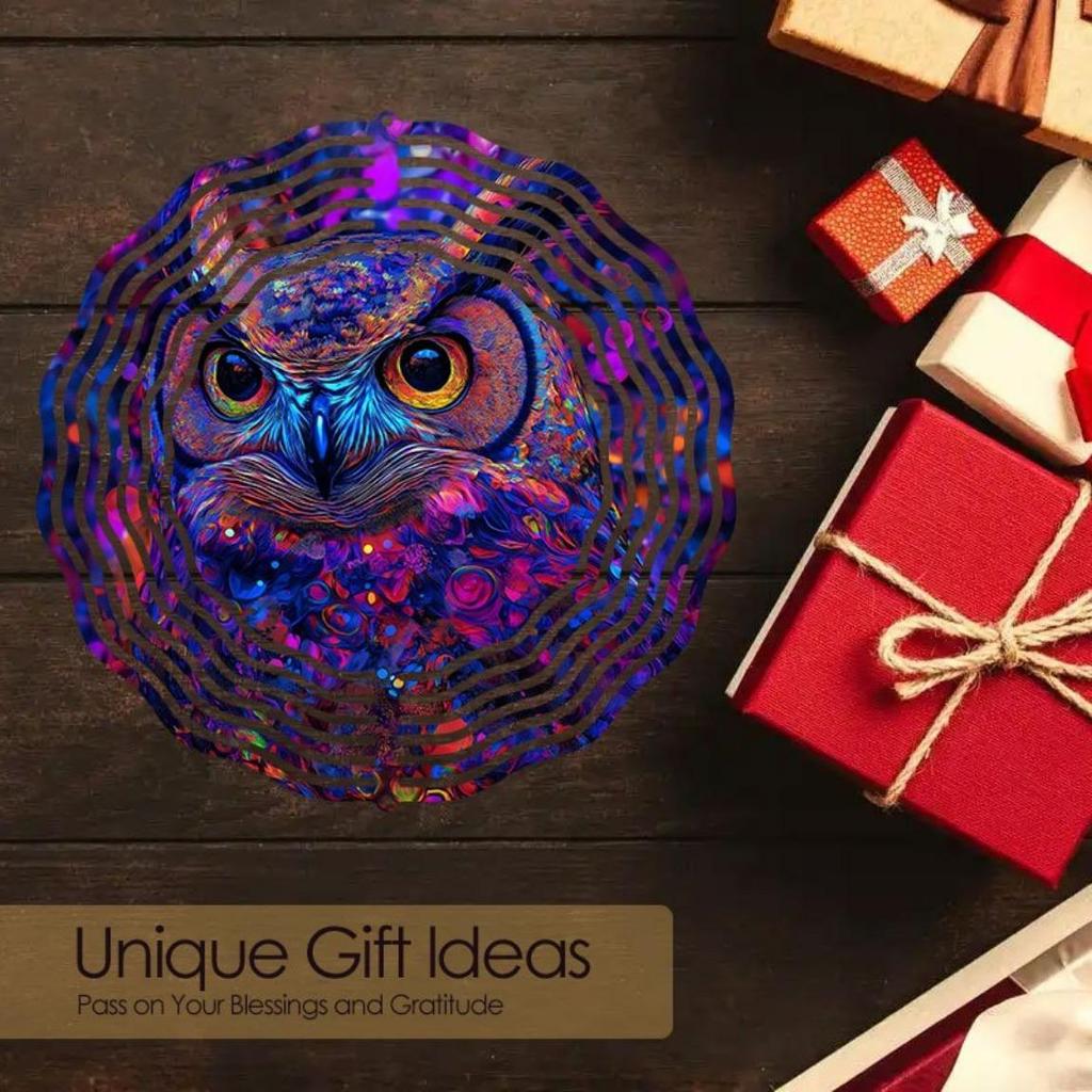 Яркий красочный металлический ветряк для декора сада, патио на открытом воздухе. Батарея не требуется. Подвесное искусство, садовое украшение, скульптура.