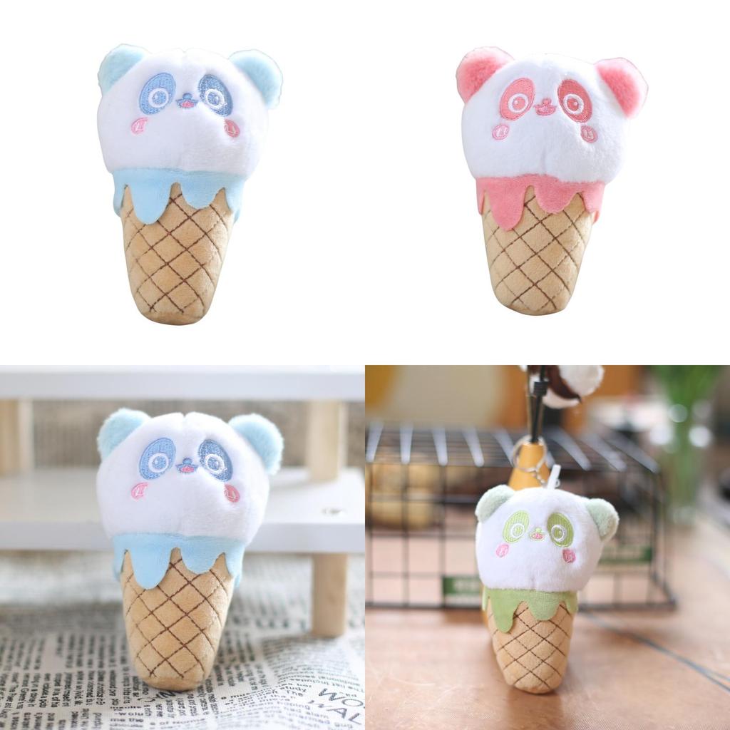 Cute And Adorable Cone Panda Keychain Plush Toy Bag Pendant
