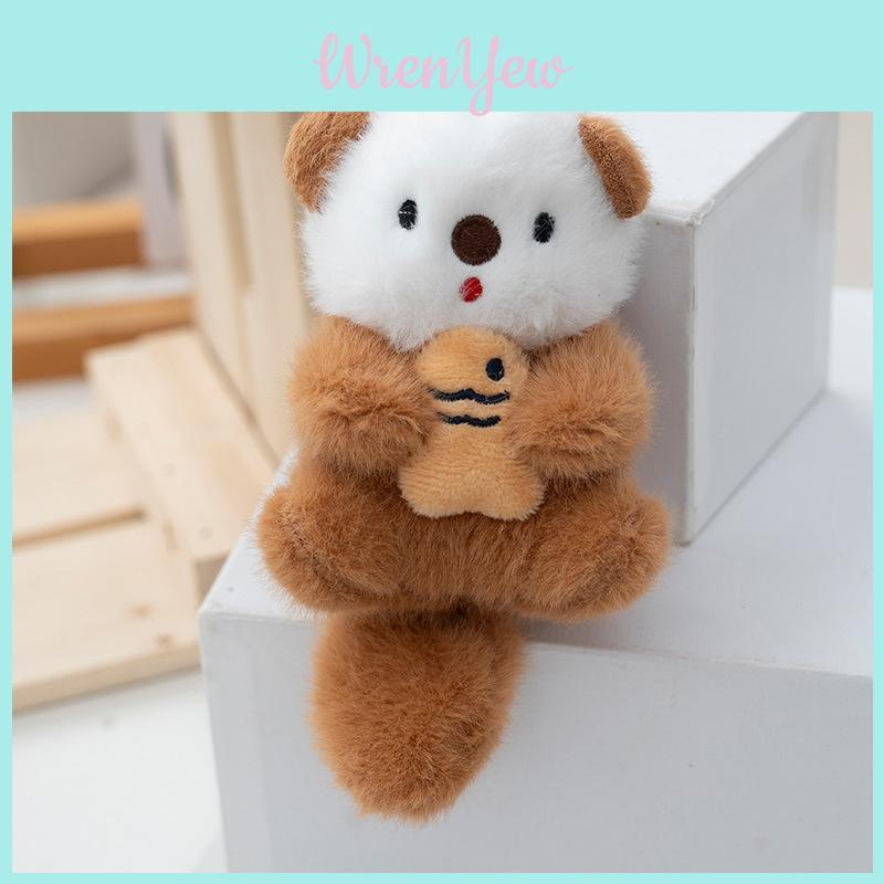 Soft Sea Otter Plushie With Pp Cotton Filling Long Fur Stuffed Animal For Kids
