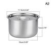 Stainless Steel Rice Bowl With Lid Soup Bowl Steamed Rice Bowl Anti-Scalding Child Small Bowl Korean Cuisine Kitchen Tools