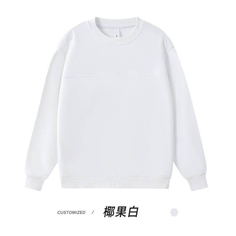 Casual Fashion Loose Drop Shoulder Long Sleeve Crew Neck Solid Color Sweatshirt For Men Women