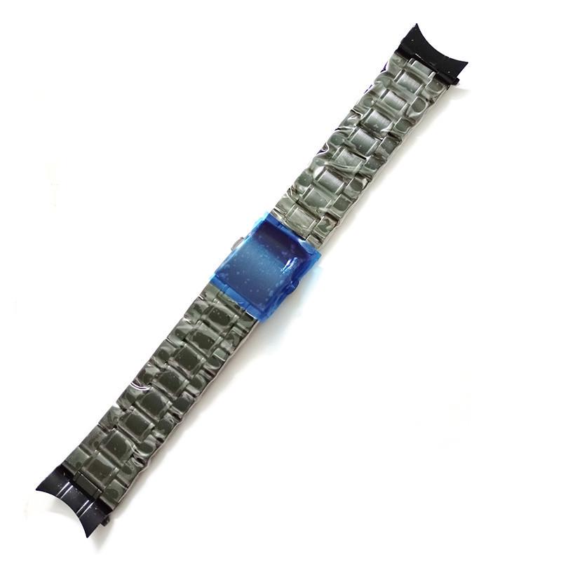 Men's Hollow Stainless Steel Five-Bead Curved Watch Band 20mm/22mm Watch Chain