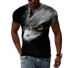 Summer Fashion Animal Birds Eagle Graphic T Shirts For Men 3D Print Hip Hop Harajuku Personality Round Neck Short Sleeve Top