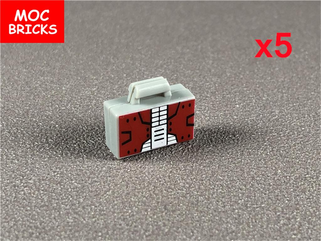 Нетоксичные кубики Moc Город Ужасов Золотой Серебряный Пистолет для Денег Монеты Мешок с Долларами Портфель Фигурка 4 см Аксессуары Полиции Строительный Блок Детские Игрушки