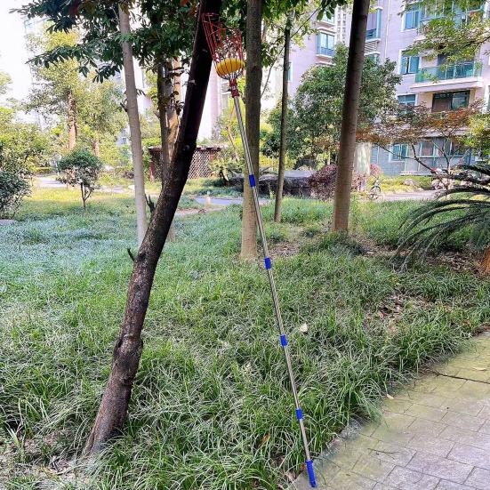 Телескопический стержень для сбора фруктов с корзиной, металлический выдвижной стержень для сбора фруктов в саду