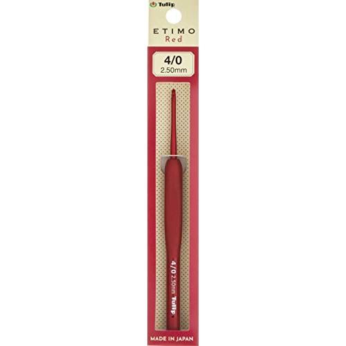 Крючок для вязания крючком "ETIMO Red (Etimo Red) Крючок для вязания с мягкой ручкой 4/0" Tulip TED040