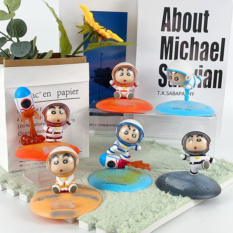 Adorable 6 Piece Space Themed Pvc Figure Set Featuring Cartoon Character Models