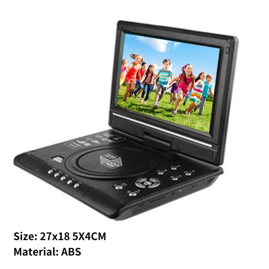 9,8-дюймовый портативный DVD-плеер с функцией ТВ высокой четкости Встроенный кард-ридер Поворотный экран Мобильный DVD-плеер для путешествий
