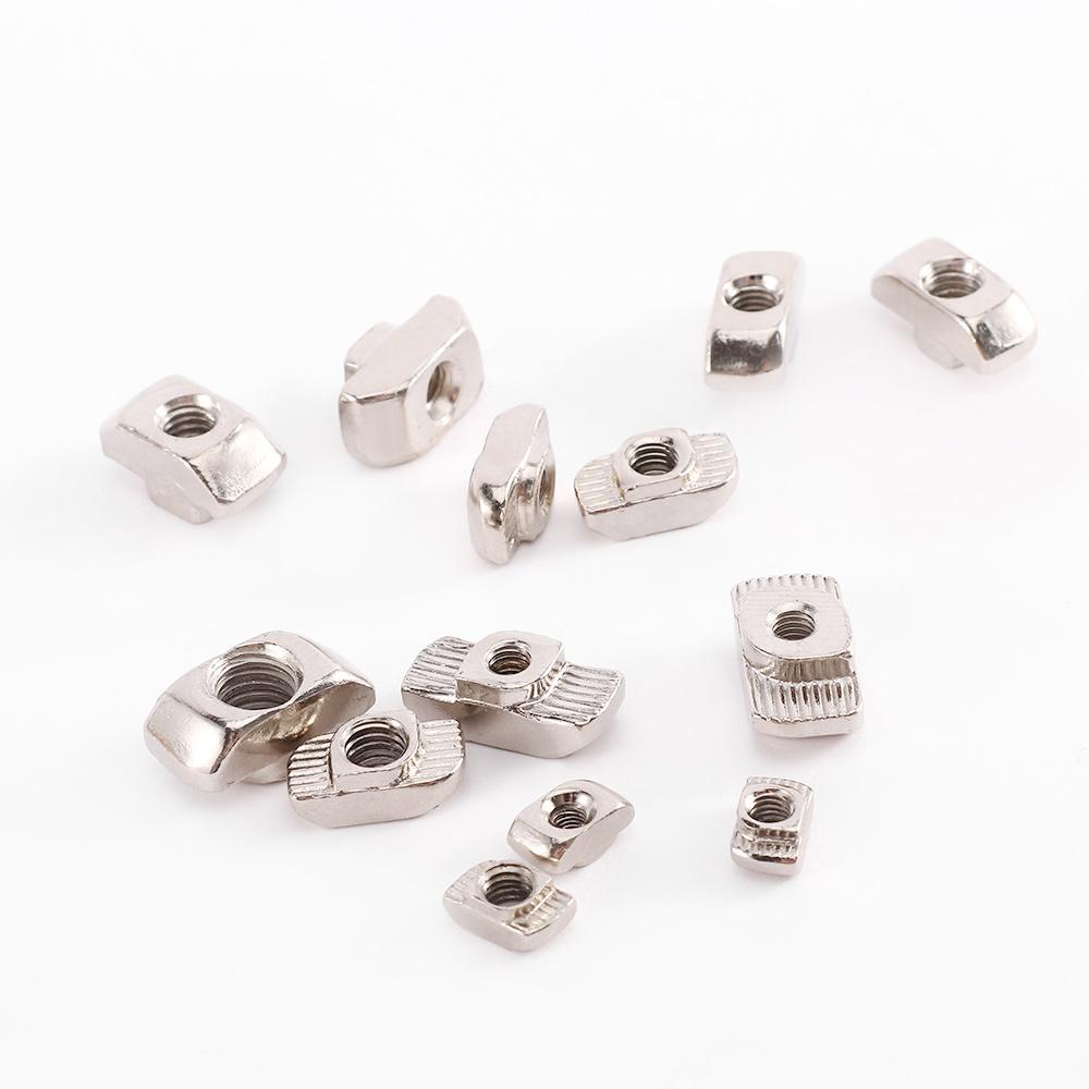 Разные размеры Т-образная гайка европейского стандарта из углеродистой стали с резьбой для крепежа алюминиевых профилей