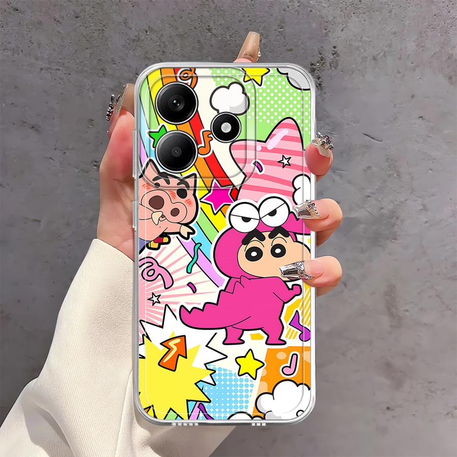 Soft Phone Cover Case for Xiaomi Redmi Note 14 Pro Plus A4 12 10S 11 13C 9 10 14C Note 13 12S 11S Cute Crayons Shinchan