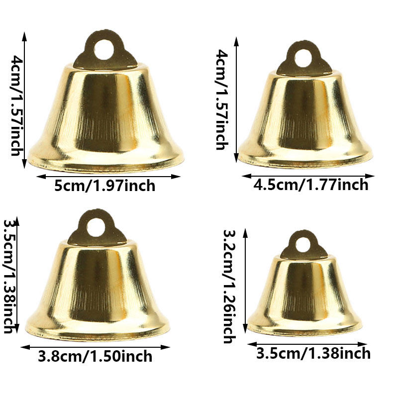 10pcs Mini Trumpet Jingle Bells Ornaments Small Size for DIY Handmade Crafts Pet Hanging Decor Suitable for Party Wedding Christmas Occasions