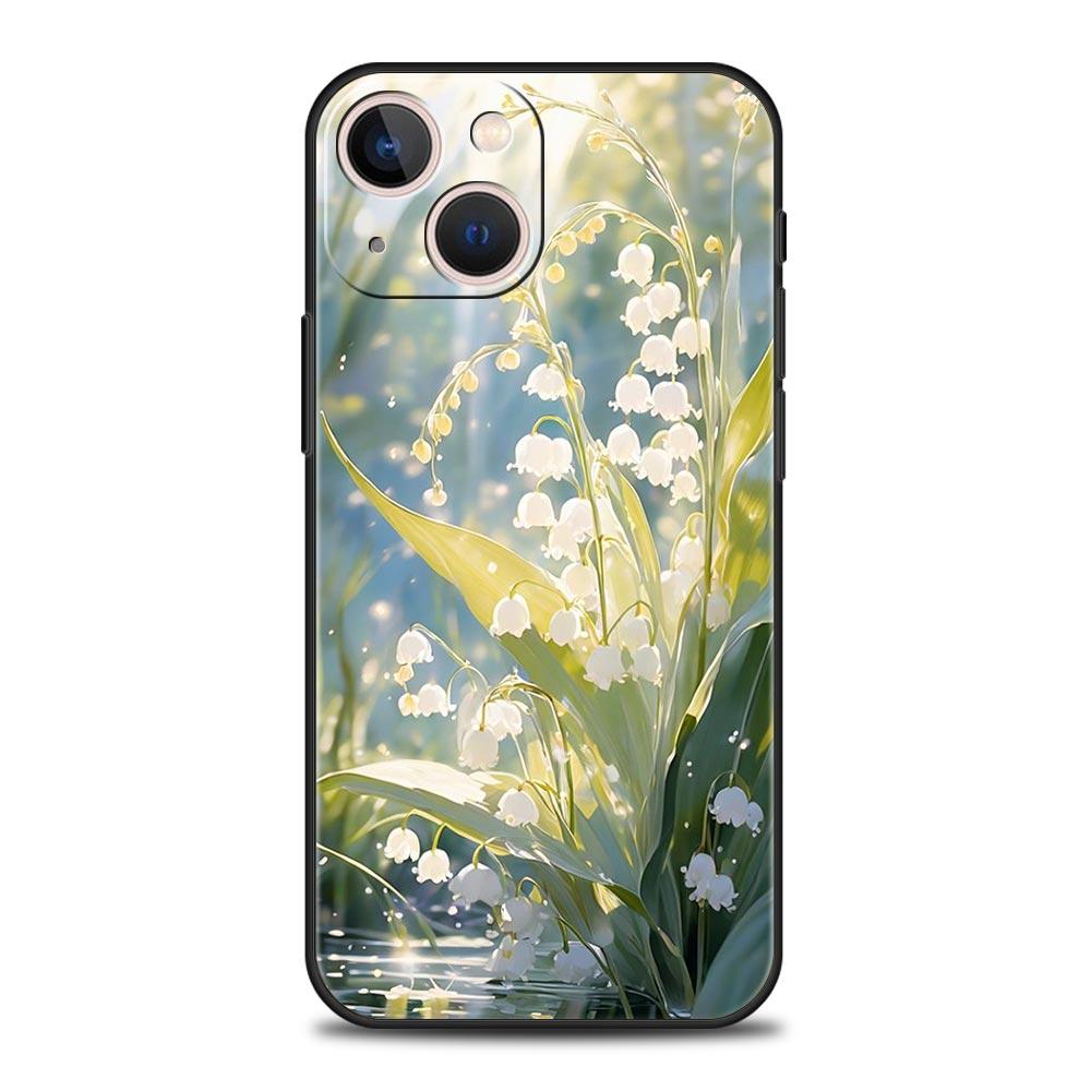 Lily Of The Valley Clear Floral Phone Case Cover for iPhone 17 16 15 14 13 12 11 Pro Max 17 Air Plus Shockproof Soft TPU Shell