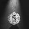 Seal of Archangel Raziel Secret of God Amulet Pendant Necklace Sefer Raziel HaMalakh Talisman Stainless Steel Jewelry