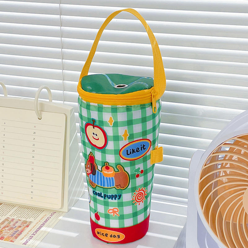Portable Milk Tea Tote Bag Heat Preservation Bag Carrying Insulated Cup Cover Umbrella Bag Handbag Camping Drinkware Accessories