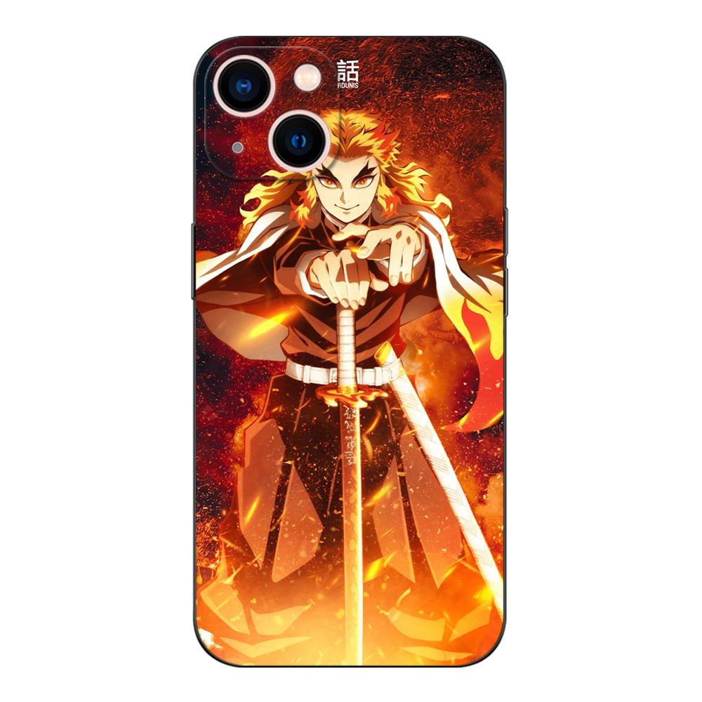 Черный чехол TPU для Xiaomi mi 11i 5G Redmi Note 11 11S 11T Pro PLUS 4G 5G Cover Rengoku Kyoujurou