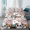 Cartoon Cute Panda Comfortable Duvet Quilt Cover Pillowcase Bedding Set Children Bedroom Decoration Home Textile
