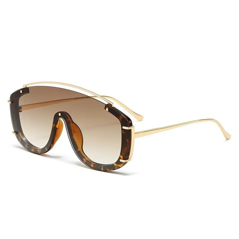 One Piece Large Frame Shield Fashion Trendy Women Sunglasses
