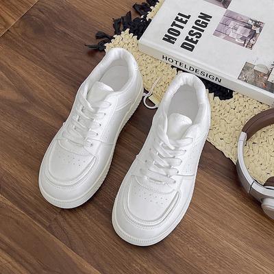 Весенняя женская обувь 2025 года, новые дышащие белые туфли, детская корейская версия, универсальная спортивная обувь на плоской подошве, повседневная обувь для сноуборда