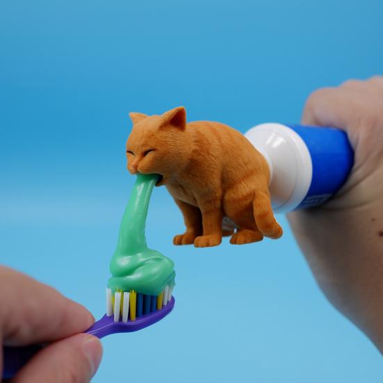 Yousheng Funny Pet Toothpaste Dispenser Pooping Dog Toothpaste Tube Topper Cat Vomiting Toothpaste Dispenser Gag Gift for Family Friends Dog Lovers